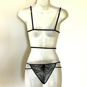 Victoria's Secret Intimates & Sleepwear - Victorias Secret Black Cheeky Panties Strappy Lace Victoria's Secret Intimates & Sleepwear - Victorias Secret Black Cheeky Panties Strappy Lace
